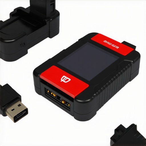 Person using a professional OBD-II scanner to diagnose car issues