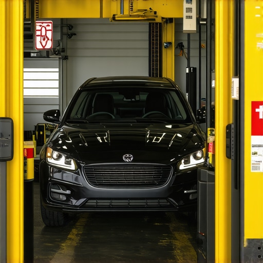 Auto repair shop using laser-guided alignment and electronic diagnostic equipment