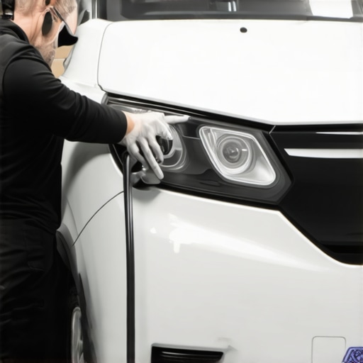 Close-up of EV surface during application of primer and paint layers