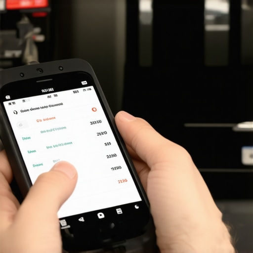 A person using a diagnostic scanner connected to a car's OBD port, with a smartphone displaying car data.