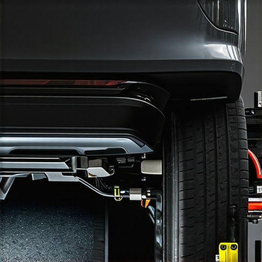 An inspector examining electric vehicle components for fluid leaks