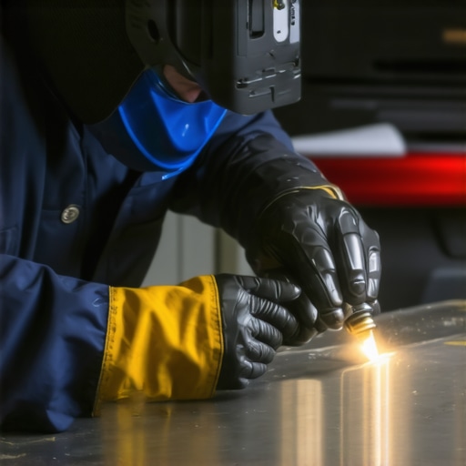 Technician using ultrasonic equipment to clean a vehicle's fuel injectors during service