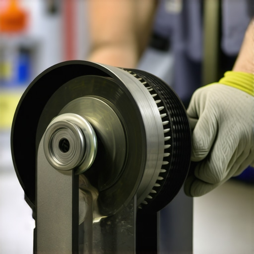 Mechanic tightening a serpentine belt tensioner under the car hood