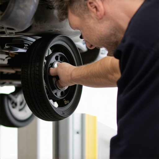 Mechanic inspecting engine components for signs of wear or damage.