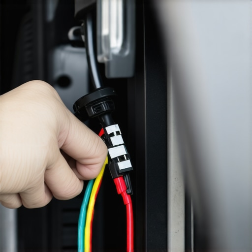 Inspecting Brake Light Switch and Wiring Mechanic checking the brake light switch and wiring under the dashboard
