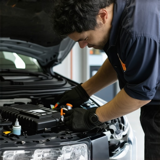 Mechanic performing a diagnostic scan to identify complex vehicle issues