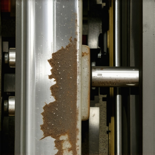 Close-up of car's undercarriage with visible rust spots