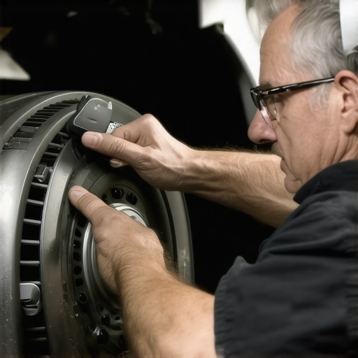 Mechanic using digital tools to analyze a car's brake system