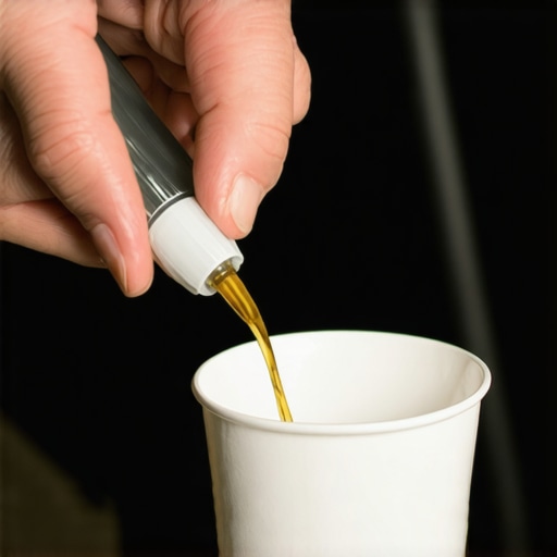 Mechanic applying silicone spray to a car's cup holder latch