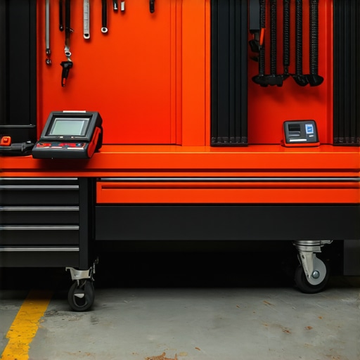 A well-organized garage with essential automotive repair tools neatly arranged, emphasizing quality equipment for vehicle upkeep.
