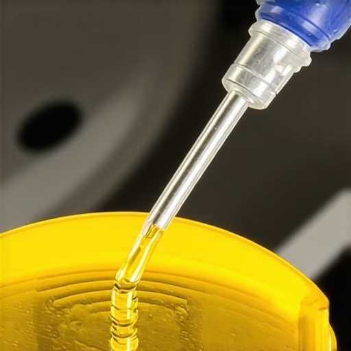 Close-up of a hand checking transmission fluid level with a dipstick