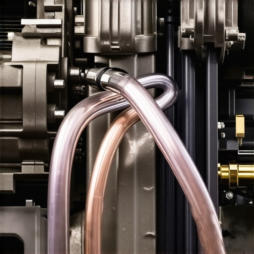 A mechanic flushing the heater hoses in a car engine to check for blockages