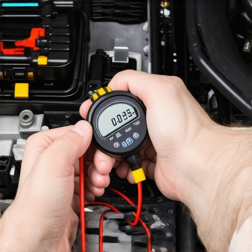 Checking Crankcase Pressure with a Digital Manometer A mechanic measuring engine crankcase pressure using a digital manometer to diagnose valve seal and piston ring health.