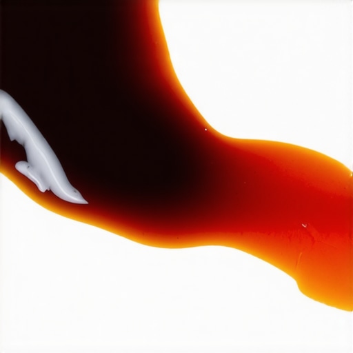 Comparing Burnt Transmission Fluid to Fresh Fluid A side-by-side comparison showing the difference between healthy red transmission fluid and degraded burnt brown fluid.