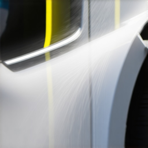Applying paint to a bumper using a professional spray gun in a clean garage environment