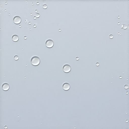 Close-up view of paint fish-eye craters on a car panel caused by surface contaminants.