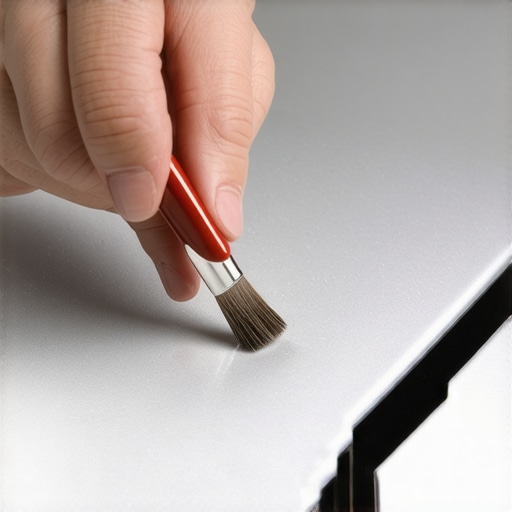 Applying touch-up paint to a car chip with a micro-brush