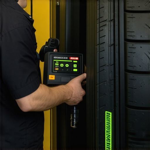 Technician using Road Force Balancer to fix highway speed vibrations