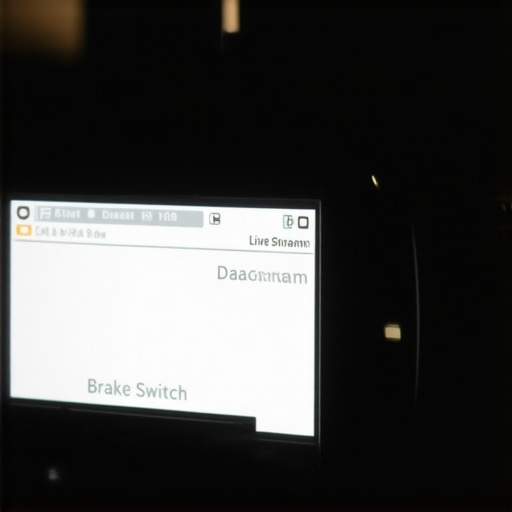 Professional OBD-II Scanner Diagnosing Brake System Diagnostic scanner displaying live brake switch data for auto repair