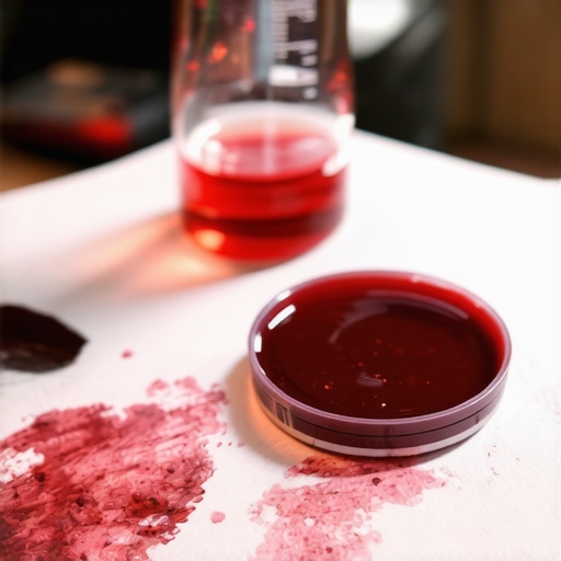 A technician inspecting red transmission fluid color on a paper towel to check for thermal degradation