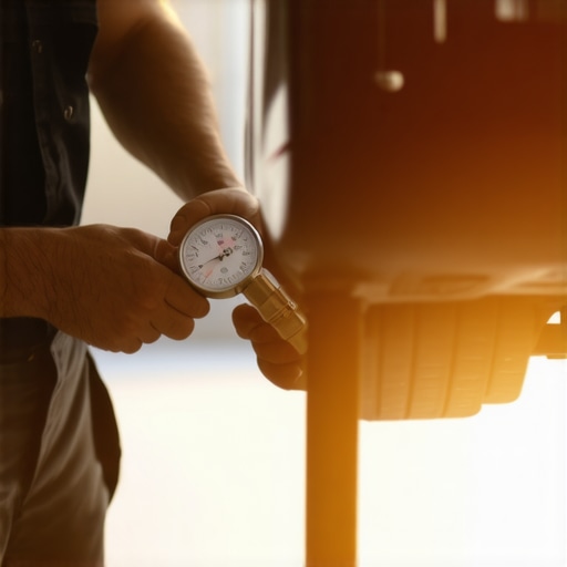 Testing fuel system pressure with a gauge A mechanic using a fuel pressure gauge to diagnose a failing fuel pump on a car engine.