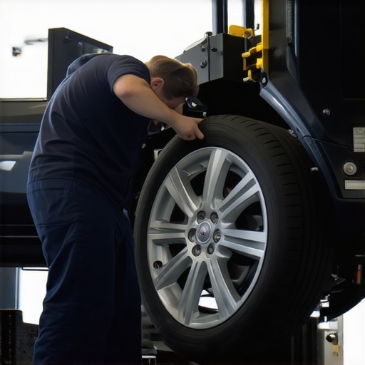 Wheel Balancing Procedure for High Speed Vibration Mechanic balancing a car tire to fix steering wheel vibration at highway speeds
